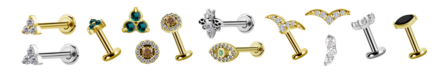 Tops i accessoris per a piercings, amb dissenys únics i materials resistents